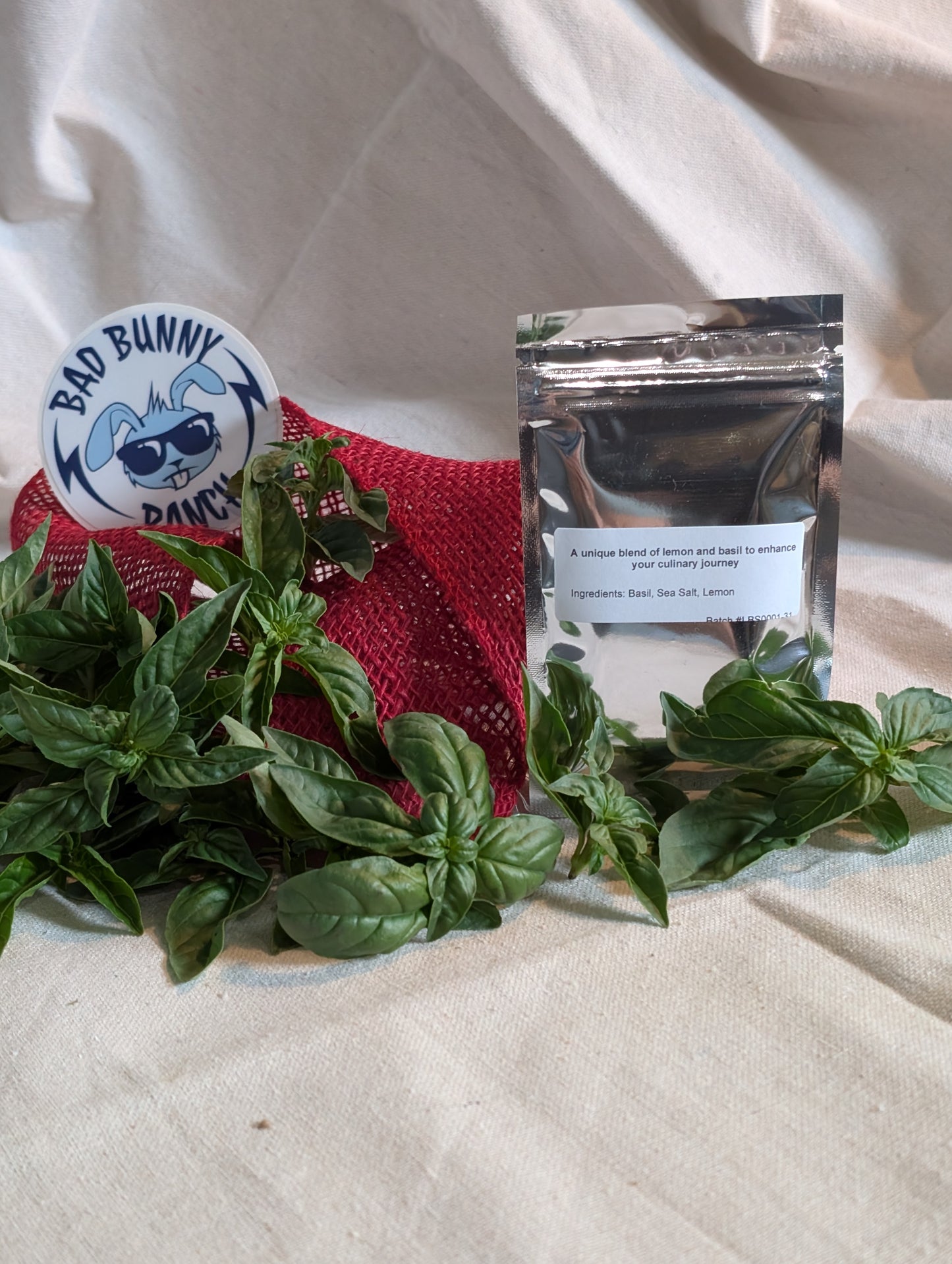 Lemon Basil Salt - | 2oz | blended herbs and spices seasoning