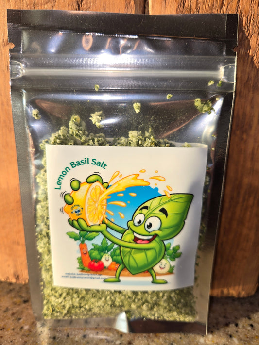 Lemon Basil Salt - | 2oz | blended herbs and spices seasoning